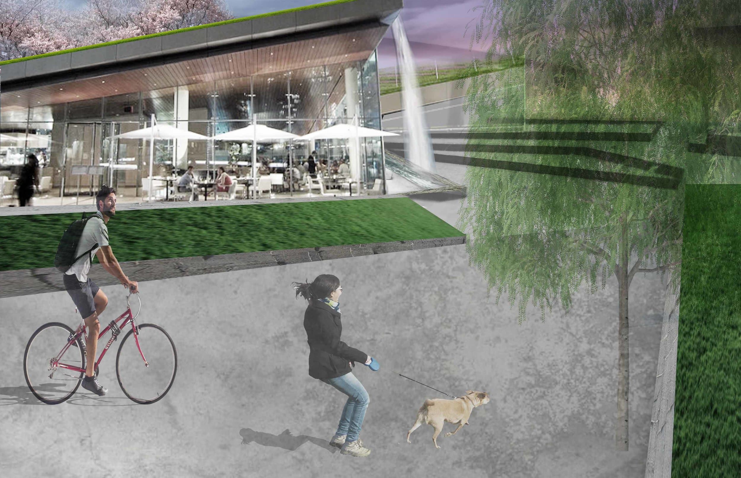 Waterfall Cafe and Cherry Terrace.
